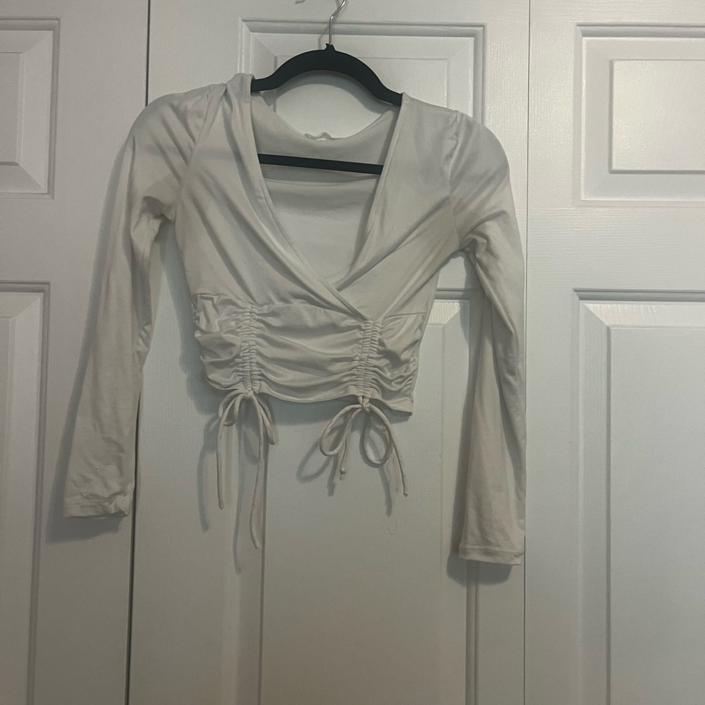 white v neck going out top